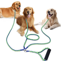 PETBABA laisse triple pour trois chiens sans enchevetrement, utile en promenade