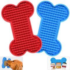 Petbank Lick Mat en forme d os attire l’attention lors du bain