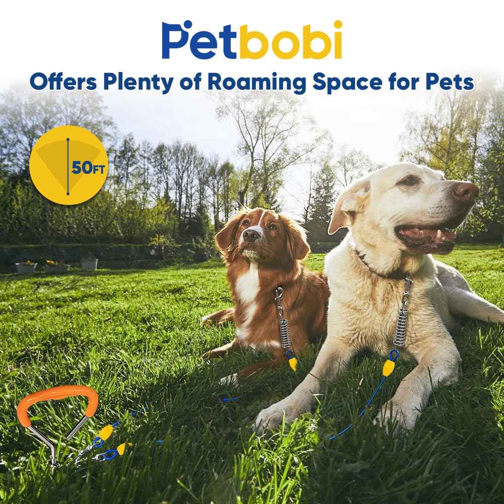 Petbobi attache rotation 360, réduit l'enchevêtrement lors des jeux.