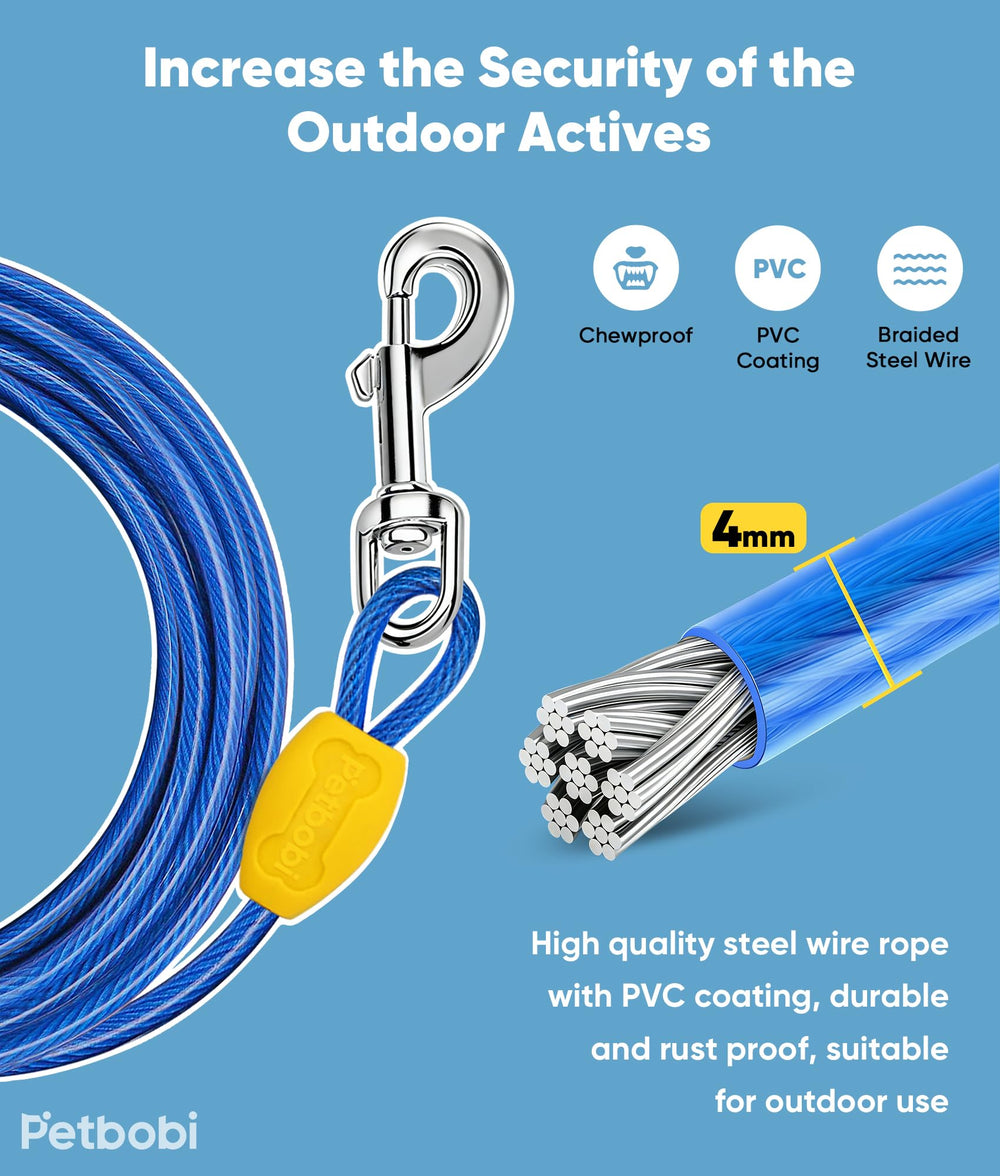 Coque PVC Petbobi protège le câble et les surfaces lors des activités.