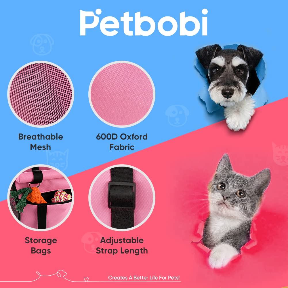 Petbobi dimensions-quinze-pouces-rose conviennent aux petits chiens et chats.