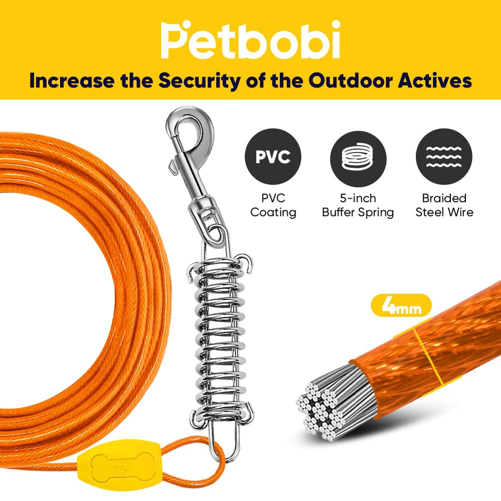 Pieu-terre-16-po Petbobi: installation rapide et tenue fiable du câble.