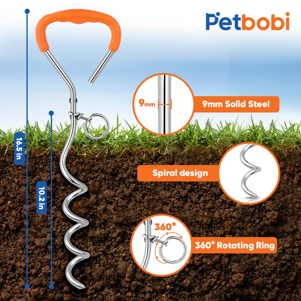 Petbobi poignee orange ergonomique offre une prise confortable lors de l'installation.