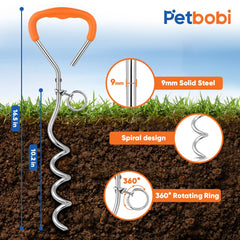 Petbobi poignee orange ergonomique offre une prise confortable lors de l'installation.
