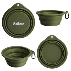 PetBonus bols pliables avec mousquetons, clip sur sac à dos pour déplacements faciles.