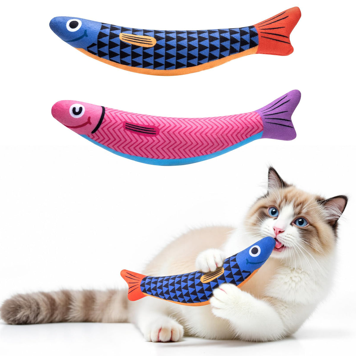 Jouet PetBusy avec herbe à chat et plante argentifère, stimule l'activité du chat