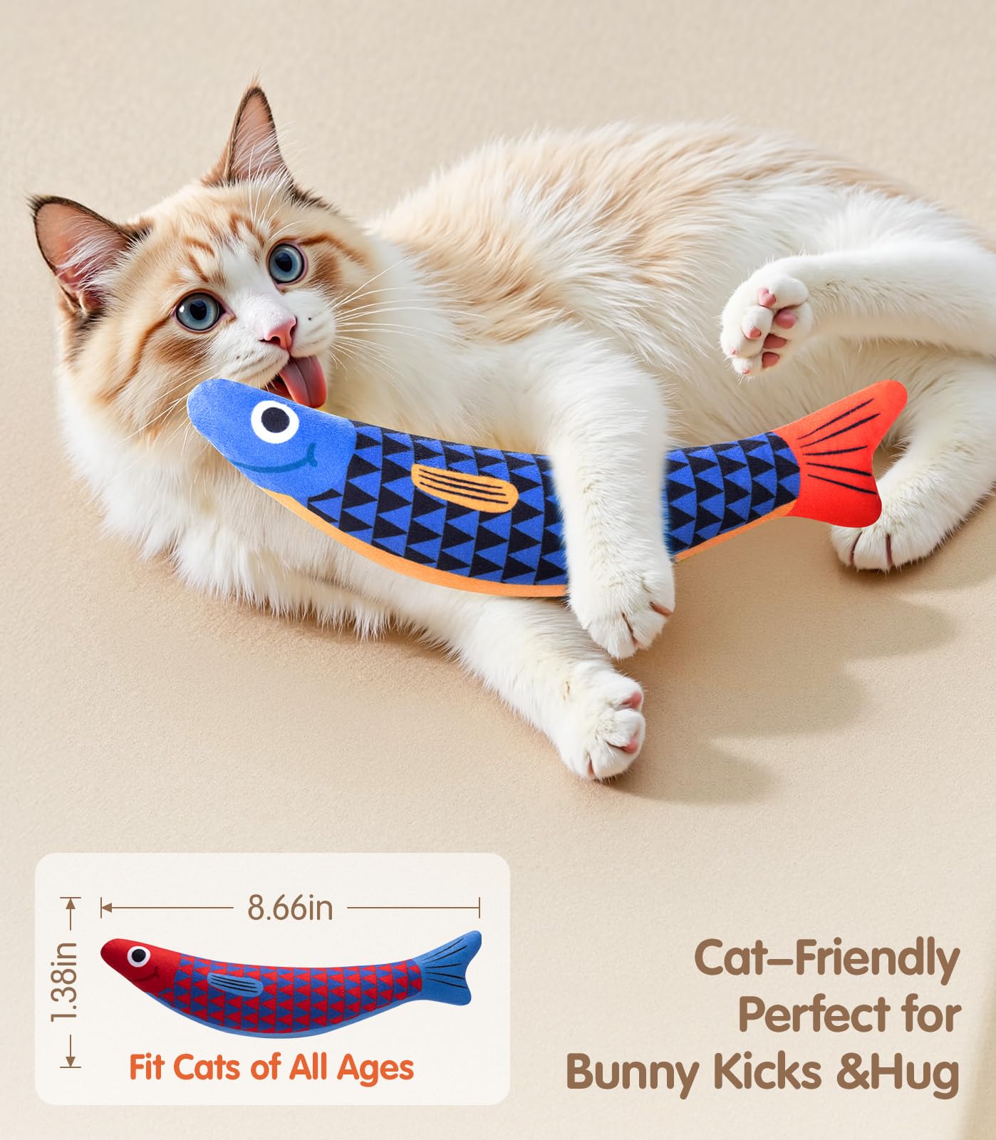 Couleur vive et forme poisson PetBusy pour mordre et poursuite