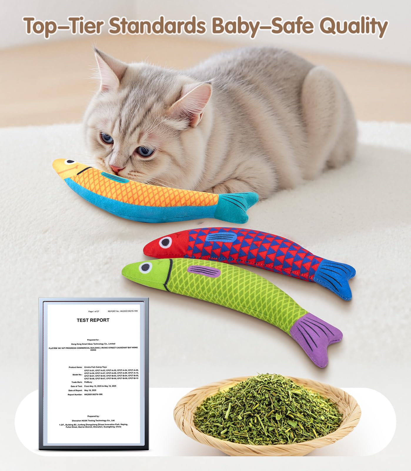 PetBusy poisson-anti-stress, divertissant et relaxant pour chats d’intérieur.