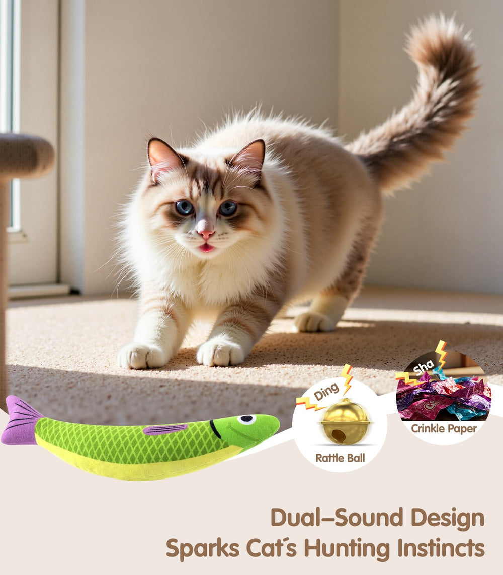 PetBusy poisson-couture-double-douceur, jouet durable et sûr pour animaux actifs.