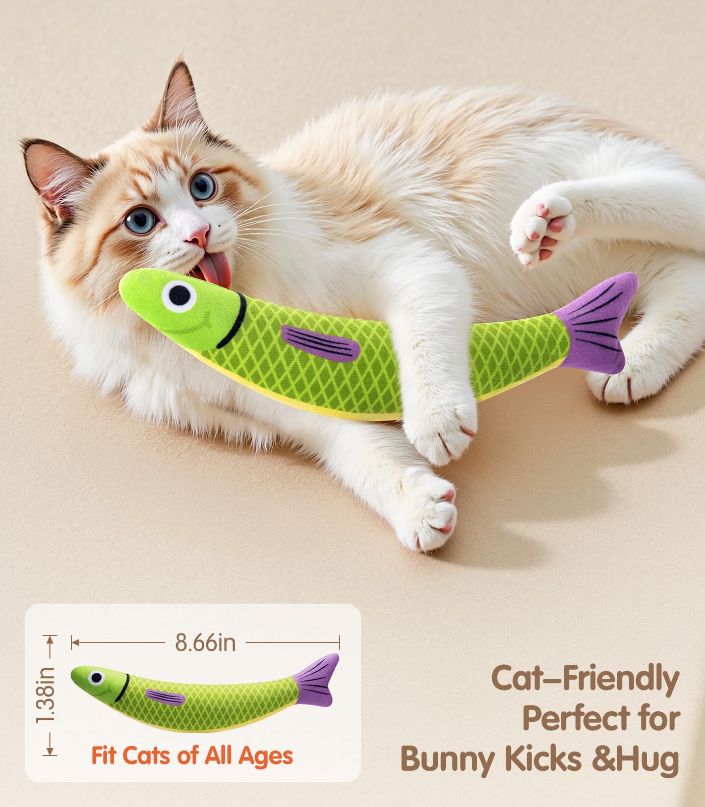 PetBusy poisson-forme-mignon, design attrayant pour pincement et capture.