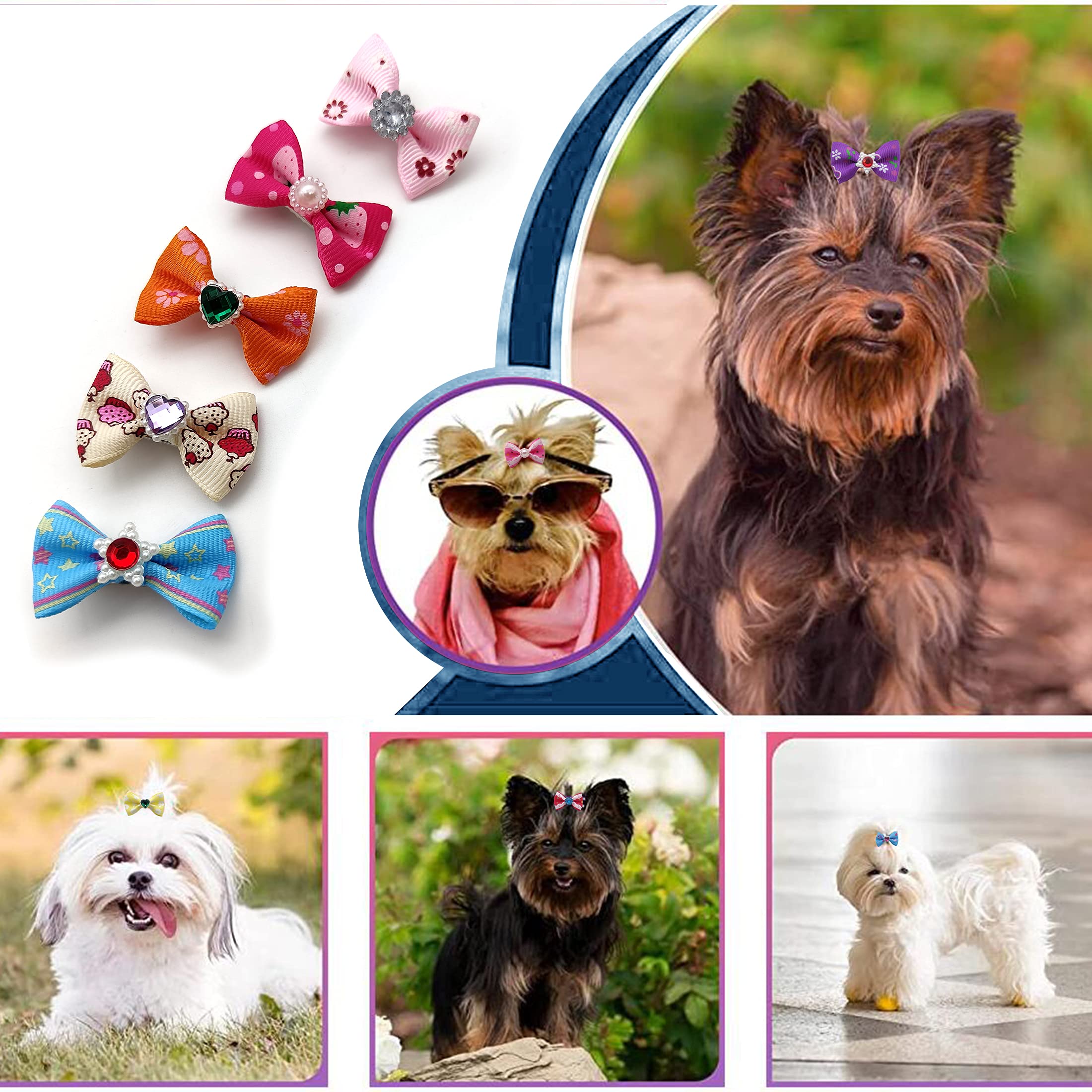 Bijoux cheveux Petbuy petit nœud, style adorable pour fêtes et événements.