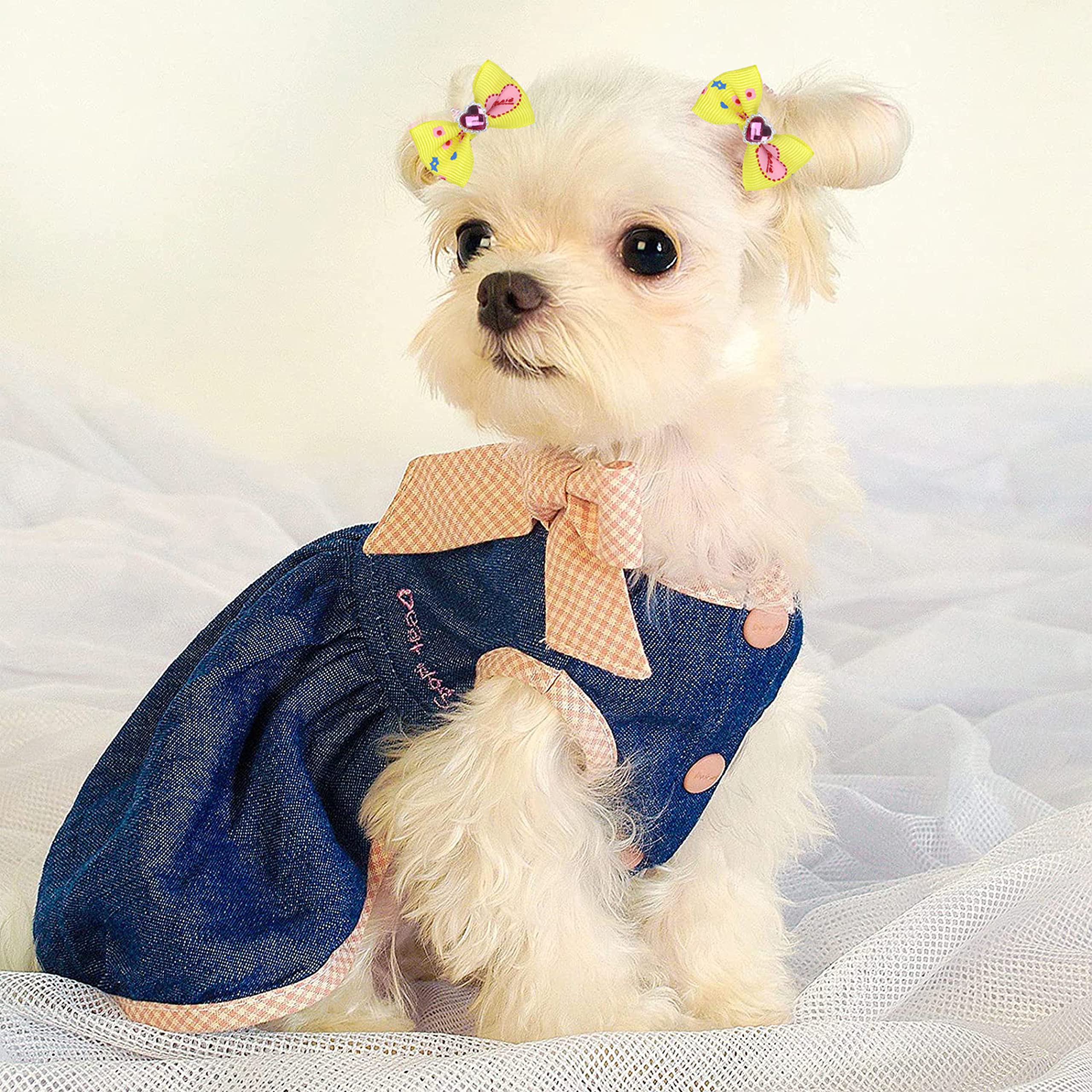 Broches-cheveux Petbuy avec nœud, modèle léger pour chats et chiens.