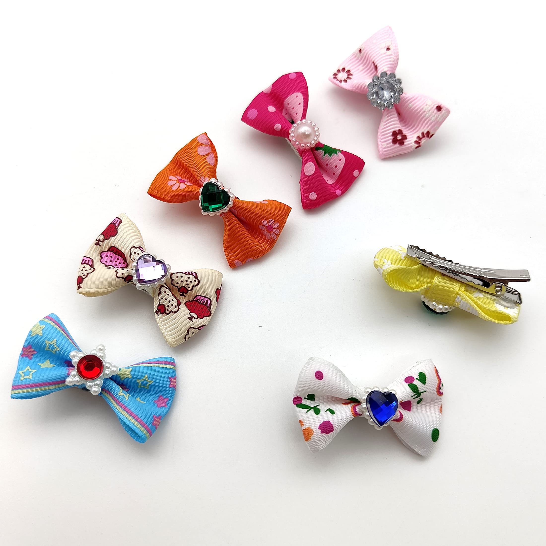 Pinces cheveux Petbuy petit nœud rhinestone, joli et pratique pour sorties.