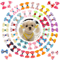 Pinces cheveux Petbuy avec petit nœud rhinestone pour chiot élégant.