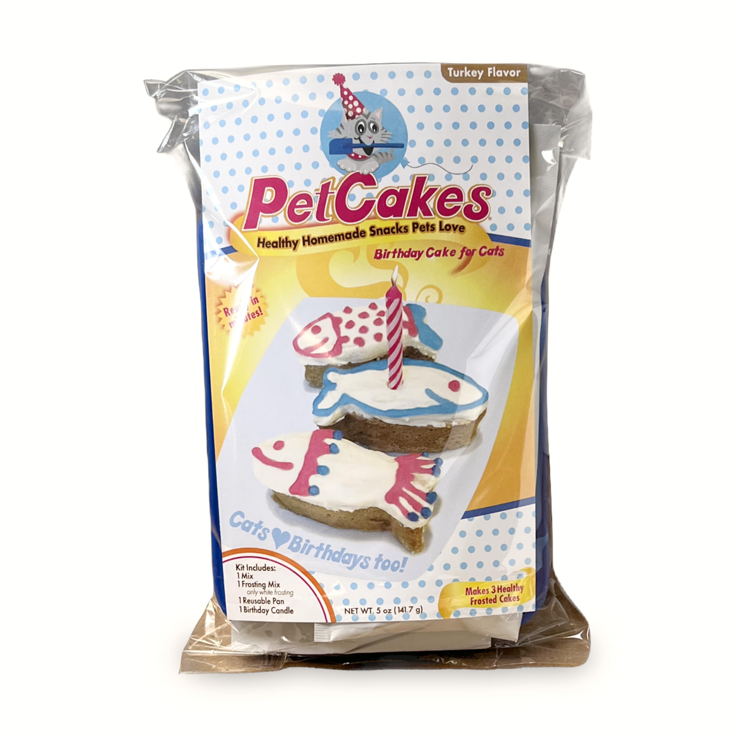 PetCakes gâteau-chat-anniversaire ensemble prêt à cuire pour fête féline