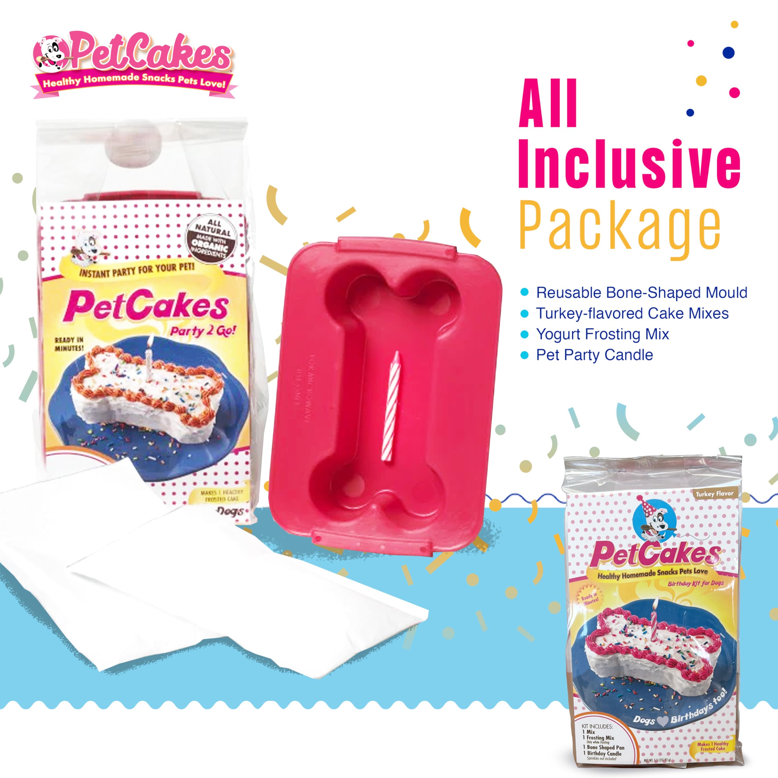 Mélange gâteau dinde PetCakes pour une texture moelleuse