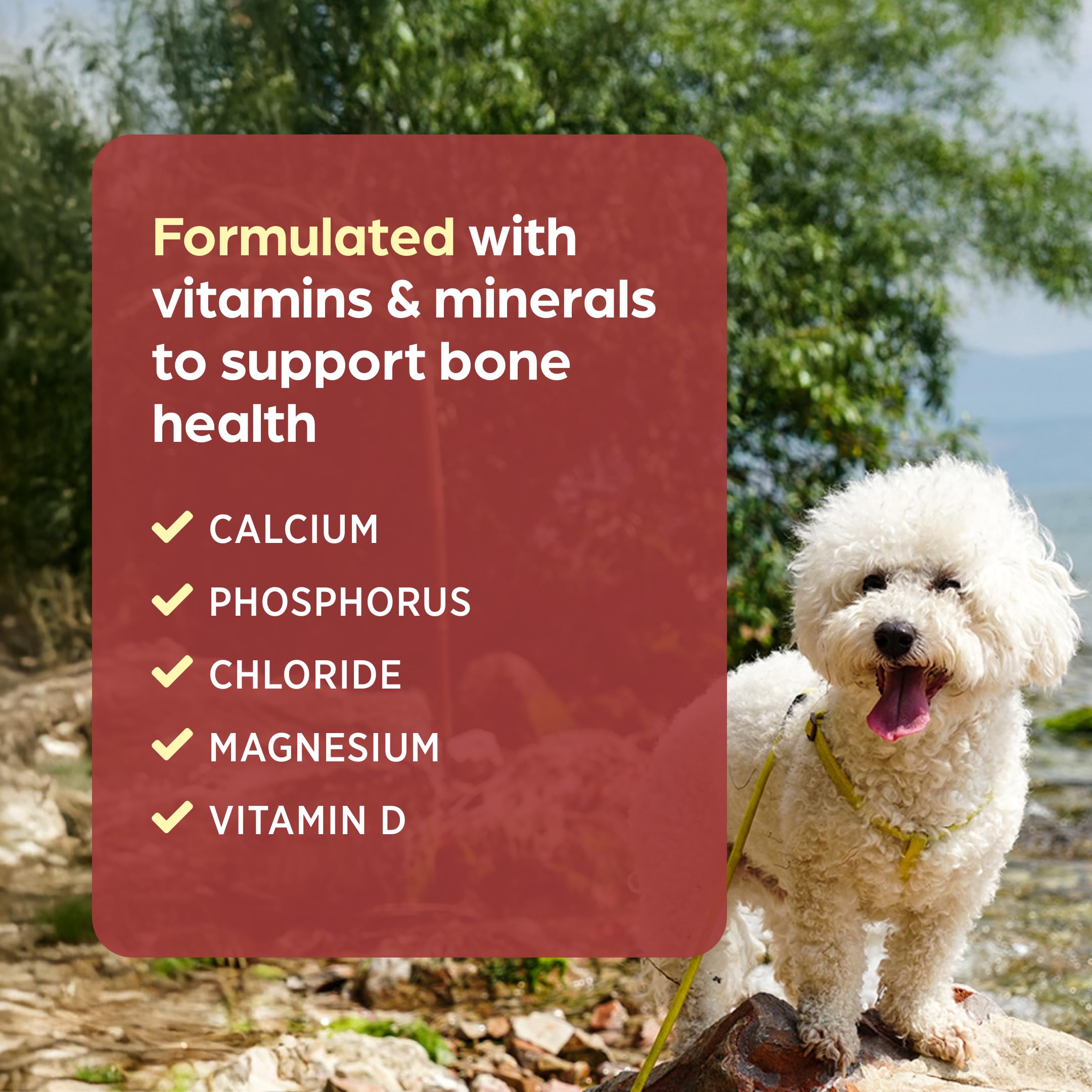 Pet-Cal nutriments essentiels pour le soutien nutritionnel quotidien des animaux.