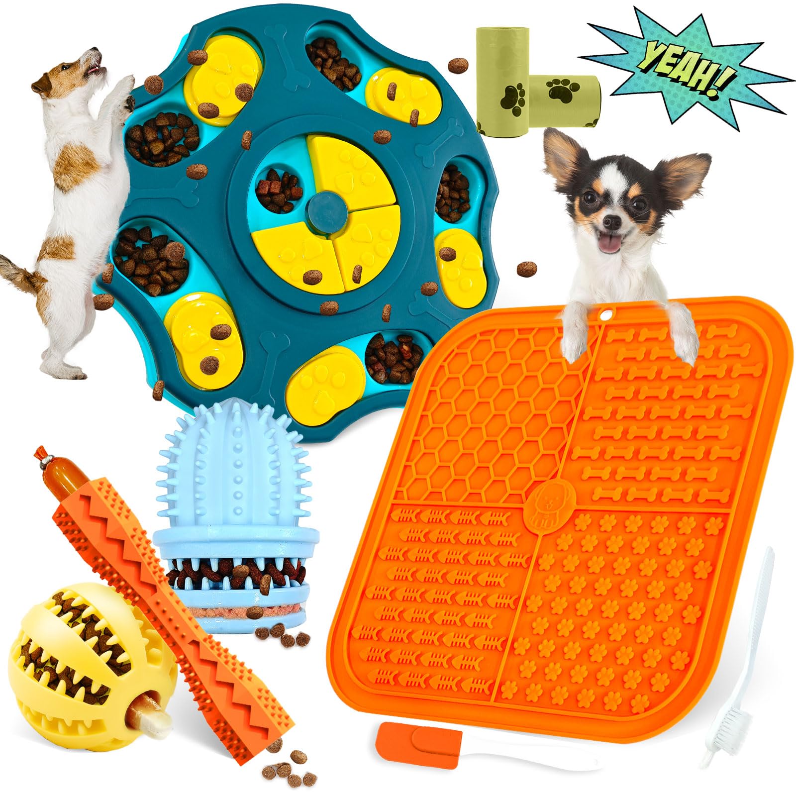 Petcare ensemble 9 jouets d’enrichissement chien puzzle stimulant l’intelligence.