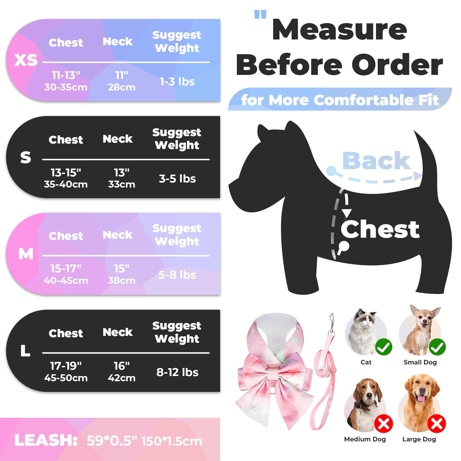 Laisse PETCARE arc-en-ciel rose, complément parfait pour l'ensemble lors des sorties.