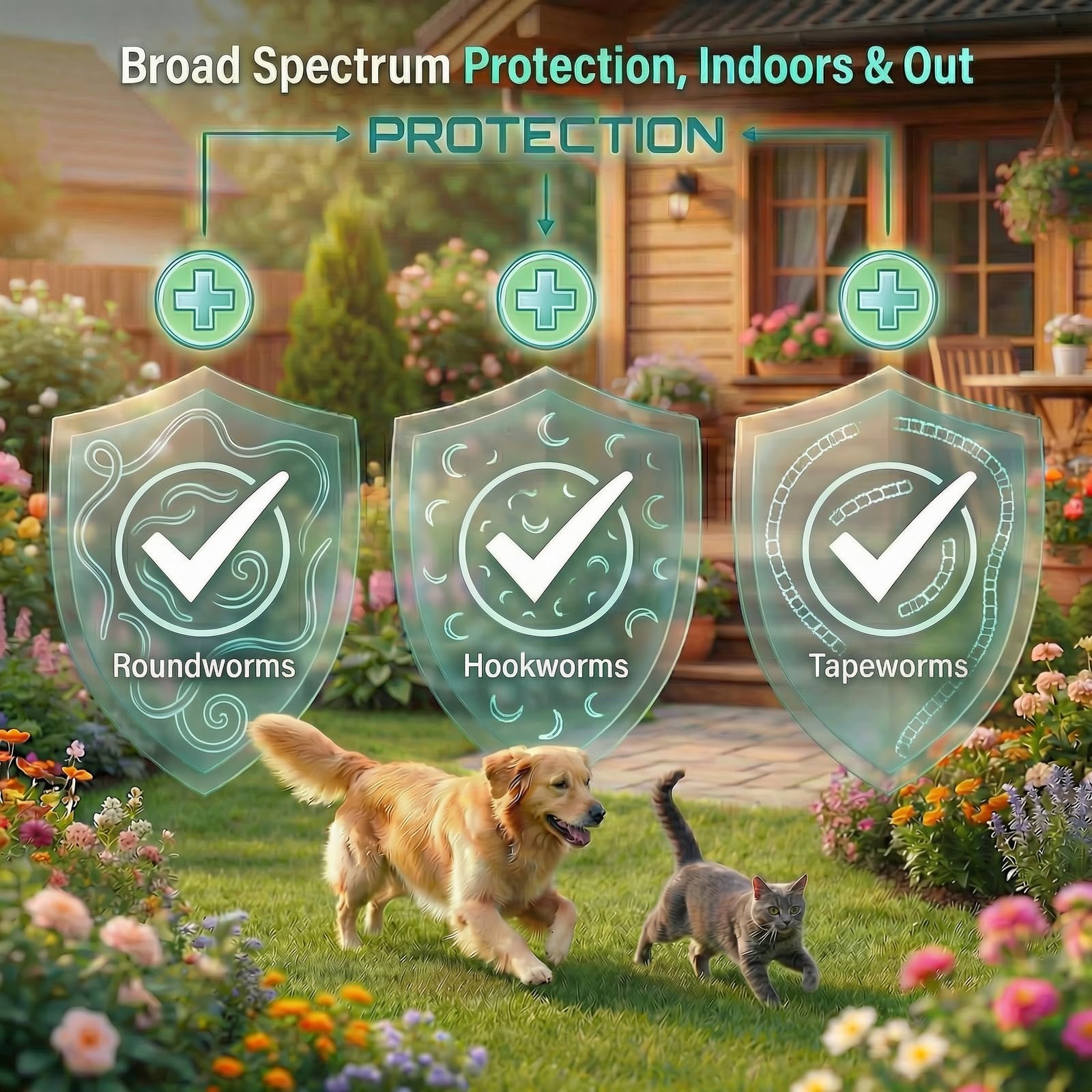 Petcci gouttes vermifuge dans l’alimentation, dosage simple pour tous les animaux.