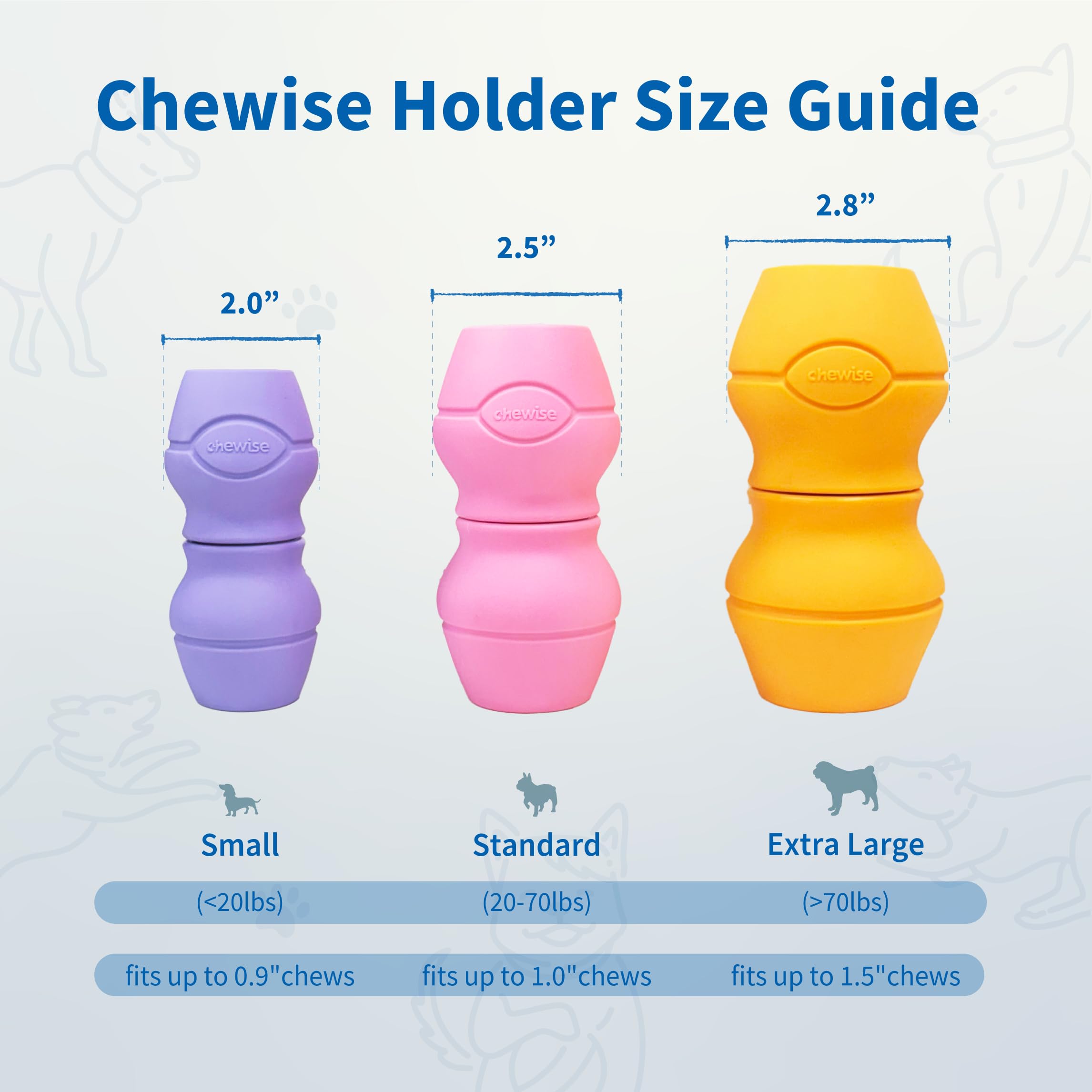 PetClan Chewise, dents d adhérence en acier résistantes à la salive.