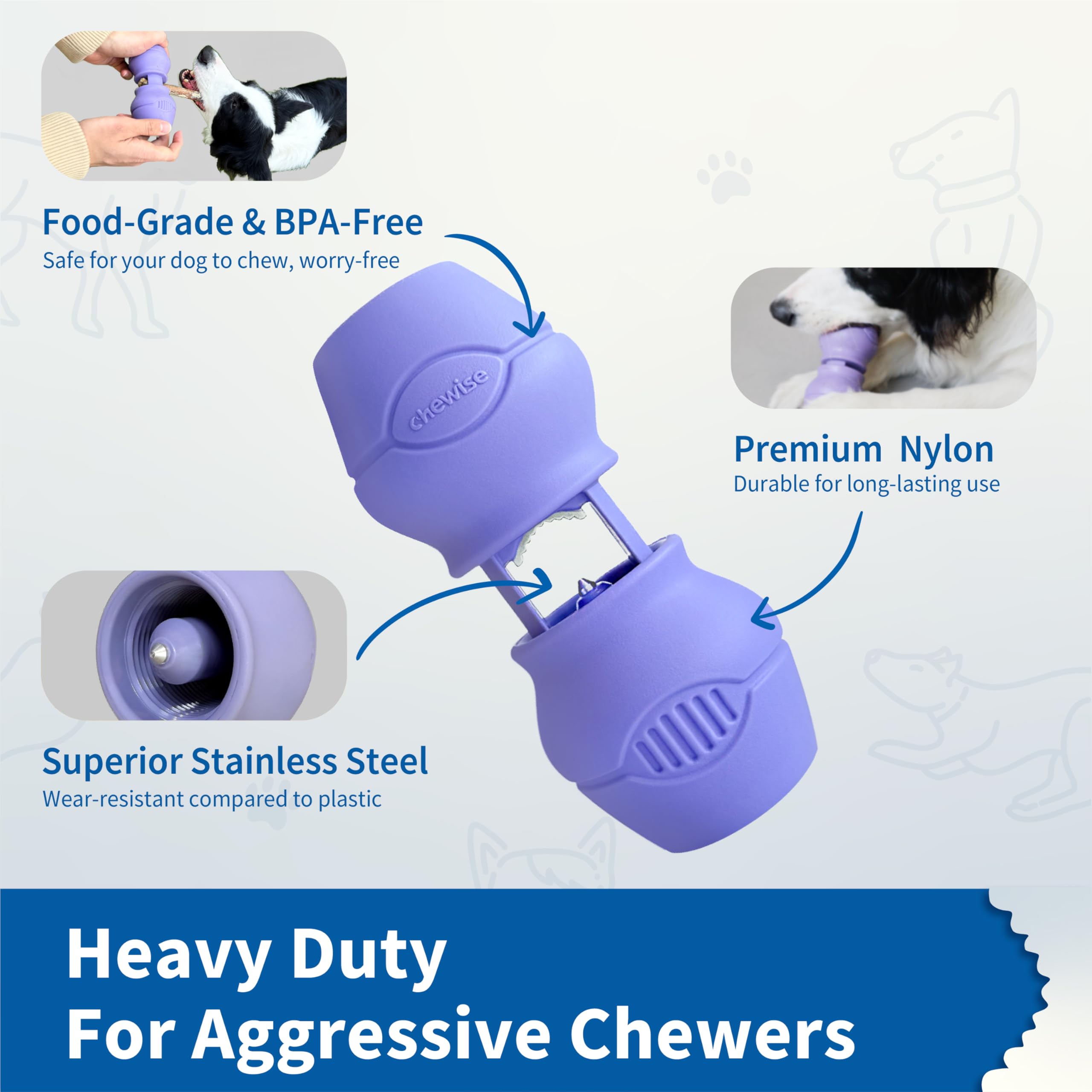 PetClan Chewise – nylon alimentaire sans BPA, durable et sûr