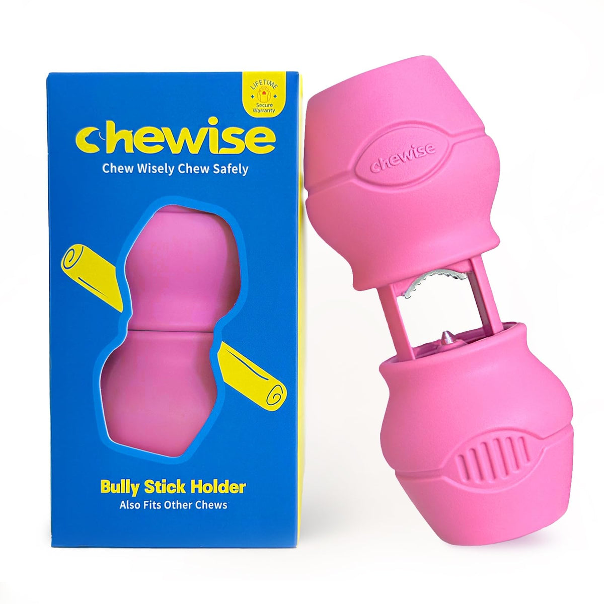 PetClan Chewise porte-baton-os-boeuf en action, sécurité renforcée.