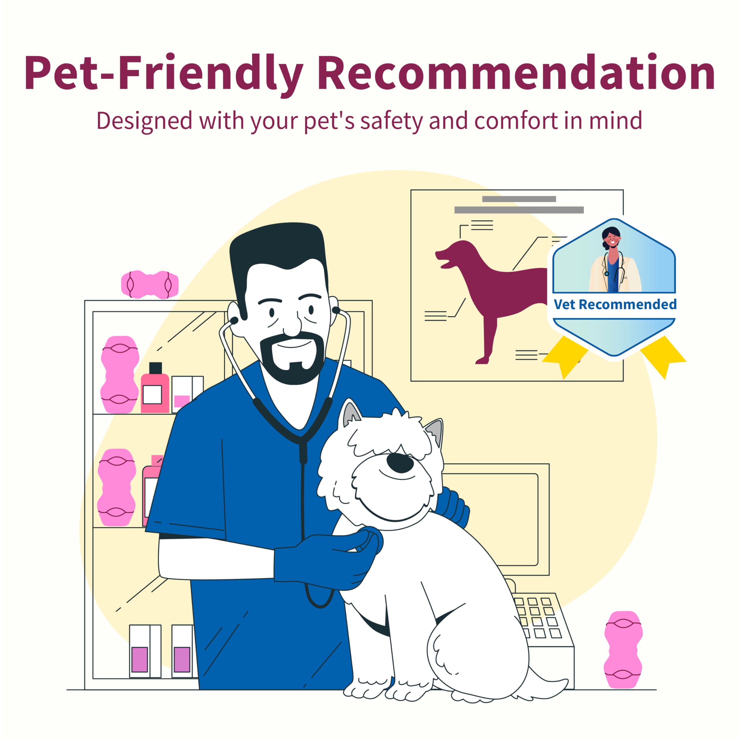 Utilisation quotidienne simplifiée avec PetClan Chewise, nettoyage rapide.
