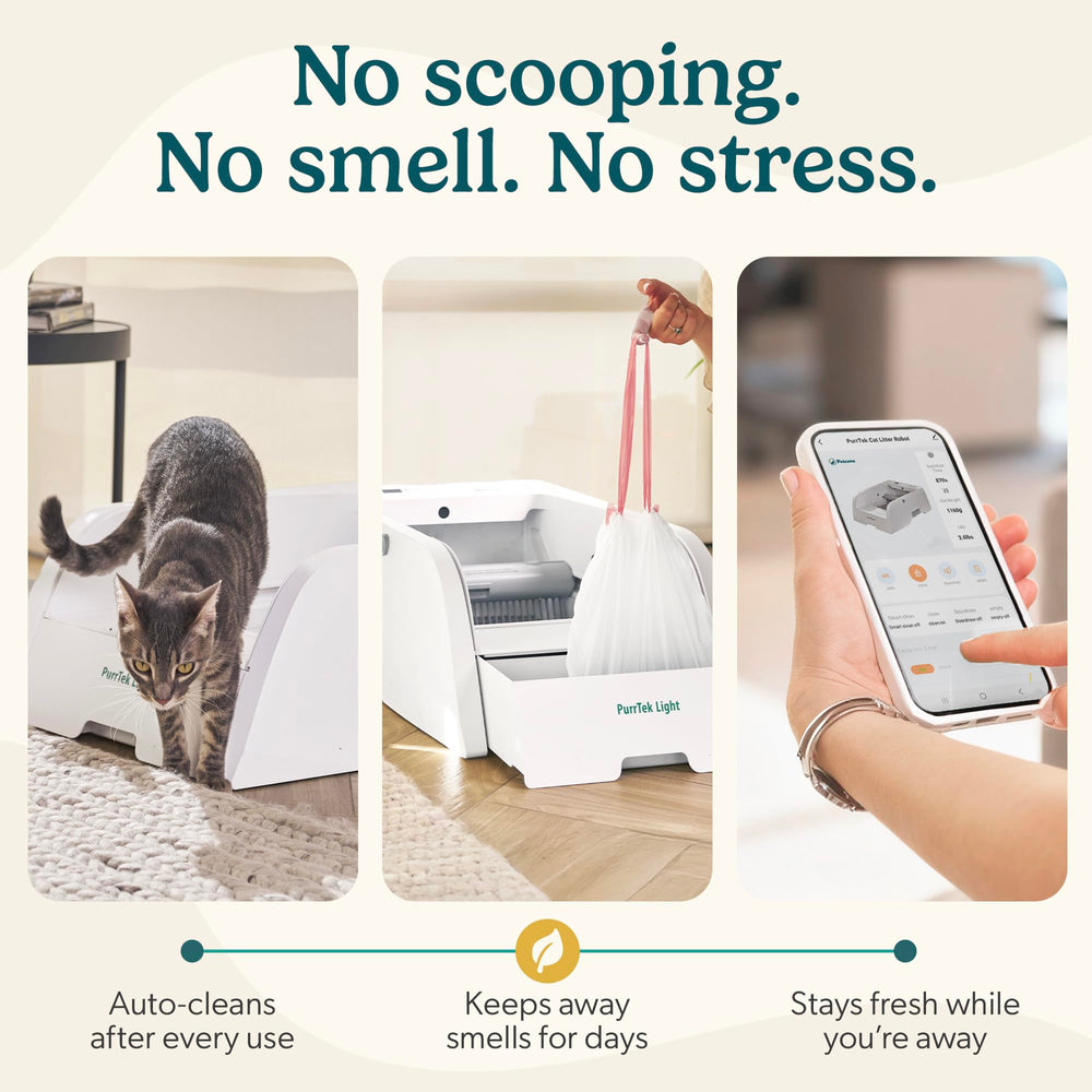 PetCove PurrTek Light : capteurs de sécurité protégeant les animaux pendant le nettoyage.