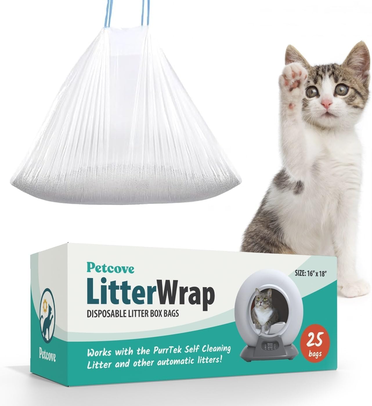 PurrTek PetCove: emballage 25 paquets pour commodité et réassort rapide
