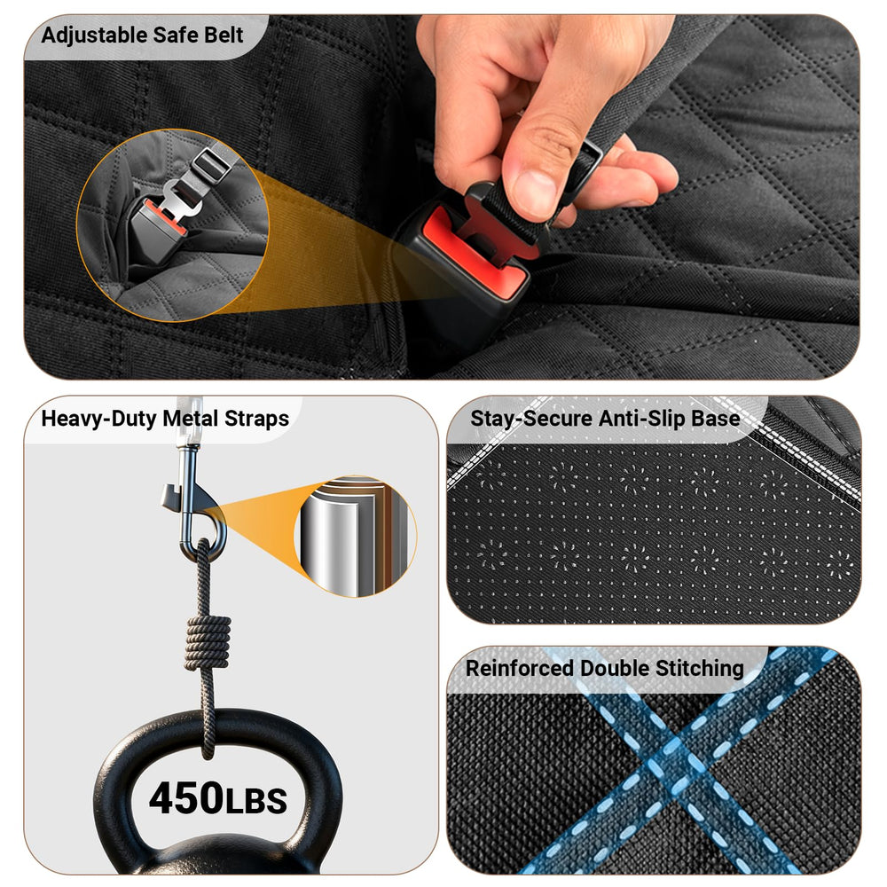 PetDance Hamac chien siege arriere avec fenetre mesh ventilation