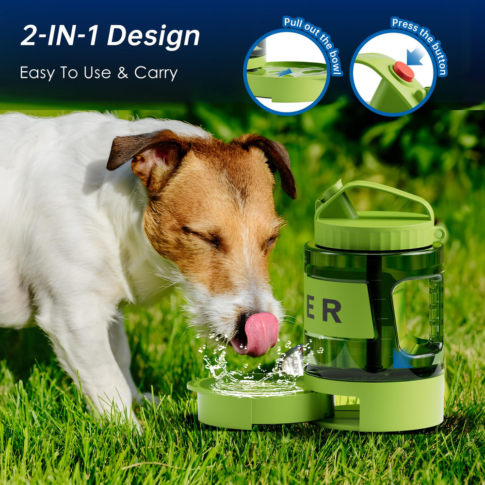 PETDOTT design deux-en-un bouteille et bol, solution compacte