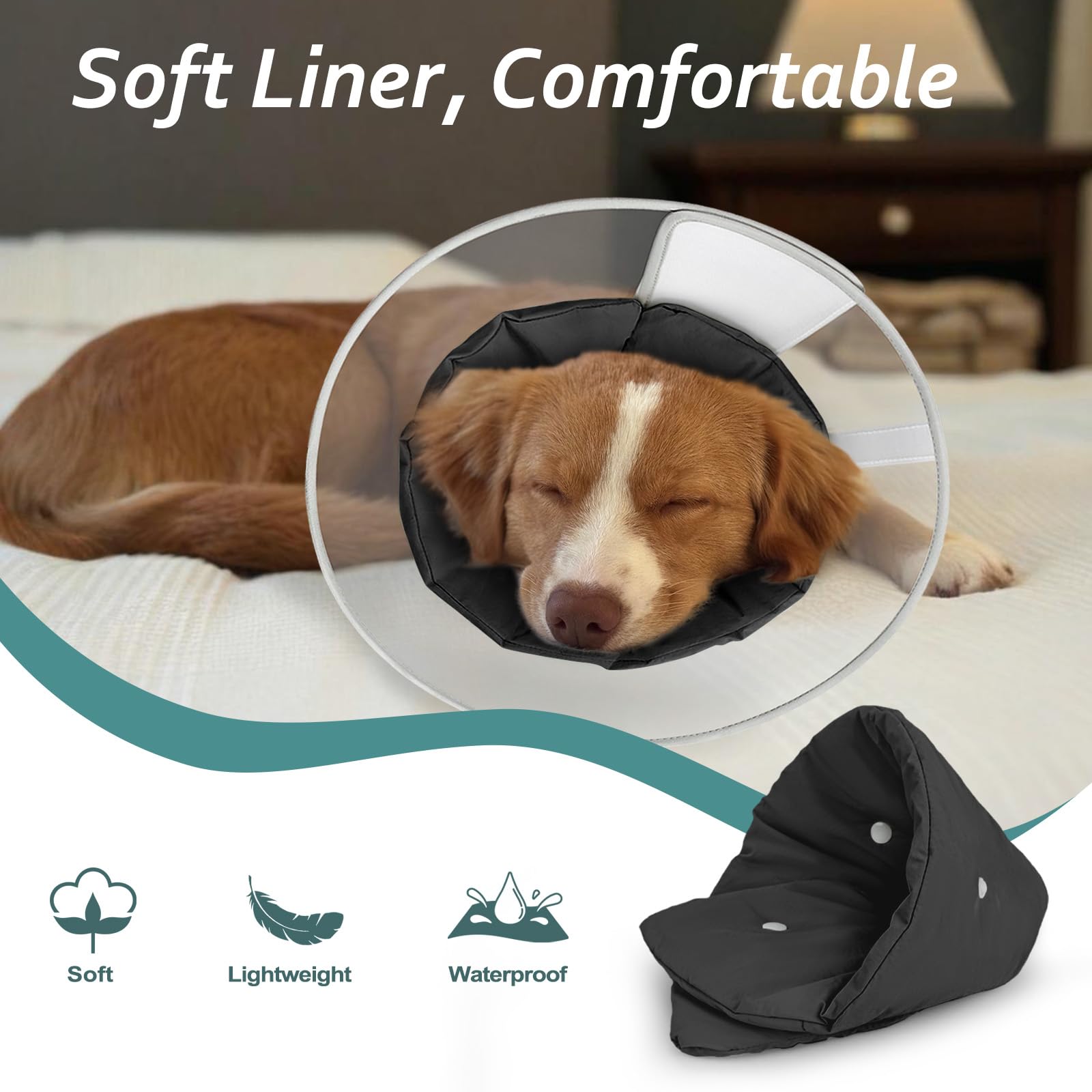 Système de sécurité interne Petdream avec boucles pour maintenir le cône.