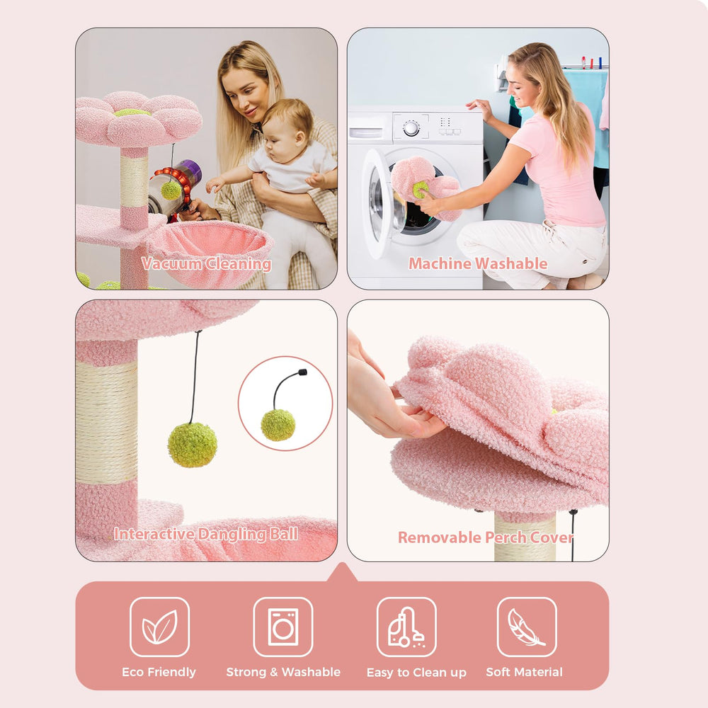 PETEPELA condo chat rose, coin repos sûr pour chats de petite taille.