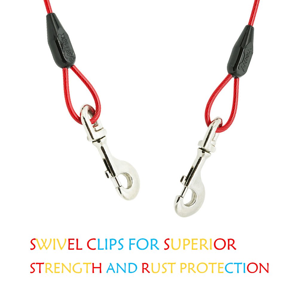 Attaches anti-rouille Petest en bout du câble pour fixation fiable.