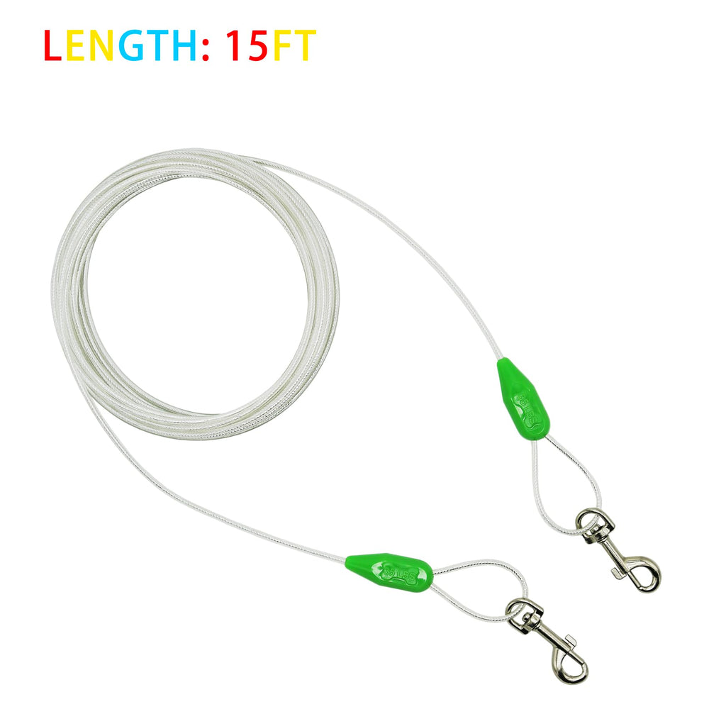Petest câble en acier avec clip pivotant pour durabilité.