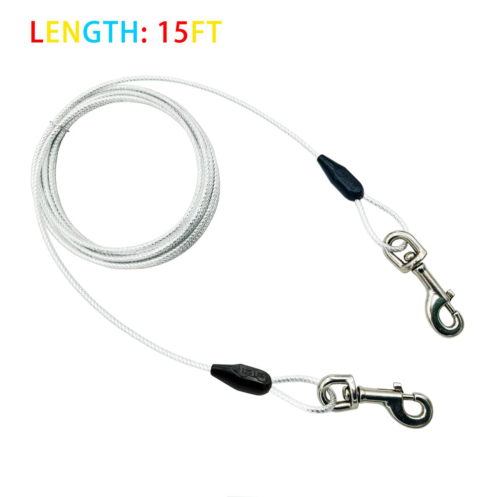 Petest câble en acier durable pour chiens jusqu'à 125 lb.