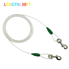 Petest câble en acier robuste avec attaches pivotantes.