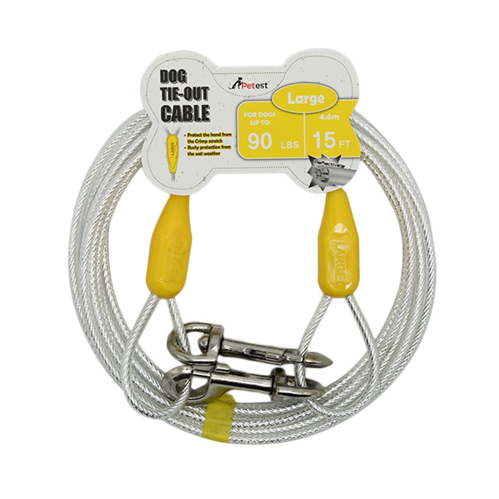 Petest câble tie-out réfléchissant 15 pieds pour chien: sécurité et liberté.
