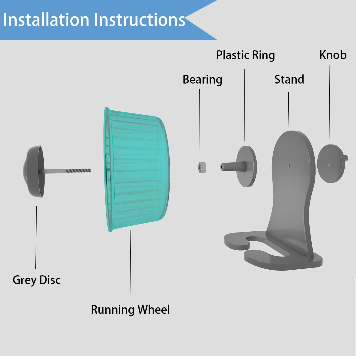 Roue Petest compatible cages à fil et habitats pour rongeurs