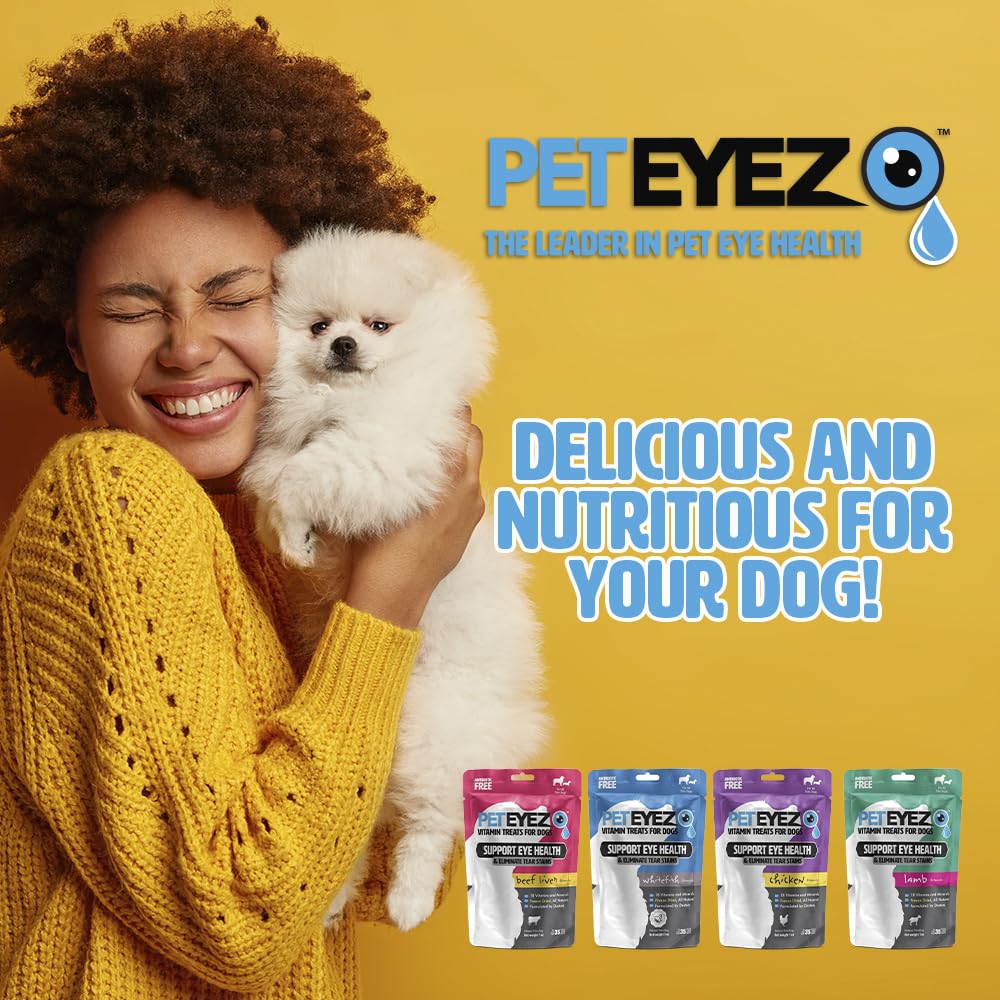 PetEyez sante-yeux : saveur agneau pour accompagner le soin quotidien des yeux.