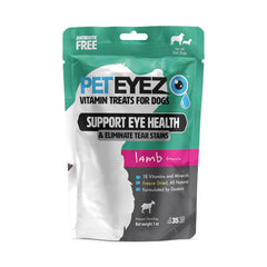 PetEyez saveur agneau : friandise naturelle pour le bien-être des yeux.