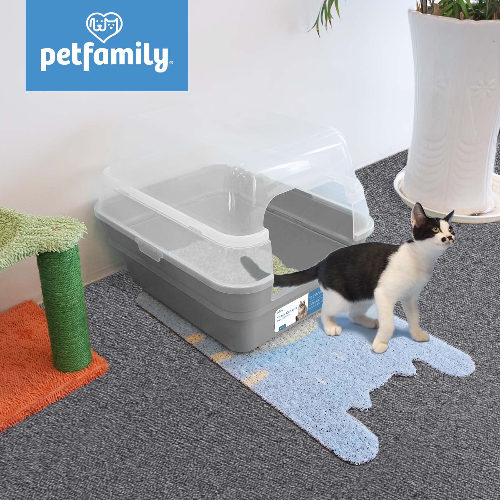 Petfamily bac-litiere-chat-couleur-gris: design moderne qui s'accorde avec votre interieur.