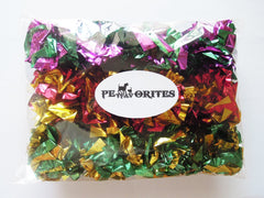 PETFAVORITES balle crinkle rouge-or — balles lumineuses pour la poursuite.