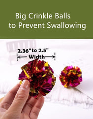 PETFAVORITES: balle crinkle Mylar 2,36–2,5 po facilitant la chasse