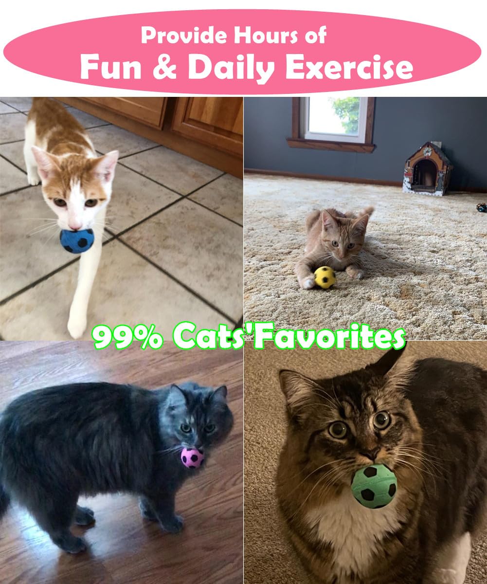 PETFAVORITES balles-football-mousse-chat usage nocturne intérieur