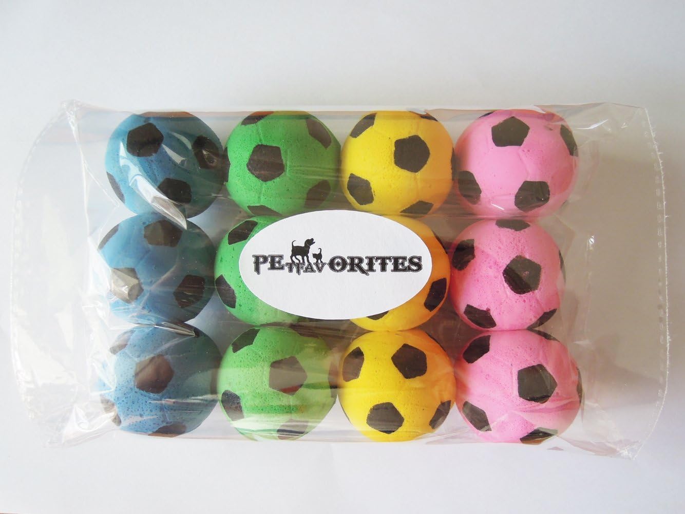 Pack complet PETFAVORITES balles-football-mousse-chat 12 pièces