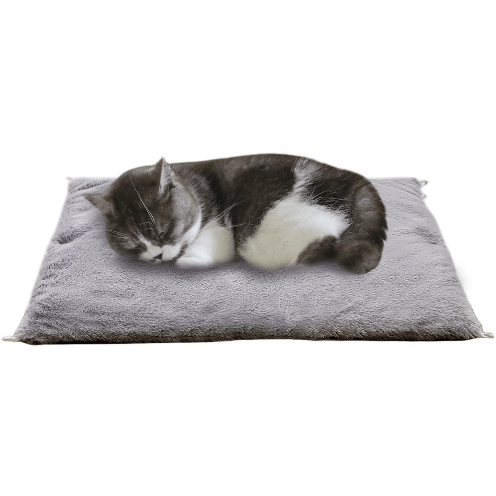 Tapis chauffant Petfelix 24x20, chaleur douce pour chats, usage intérieur ou extérieur.