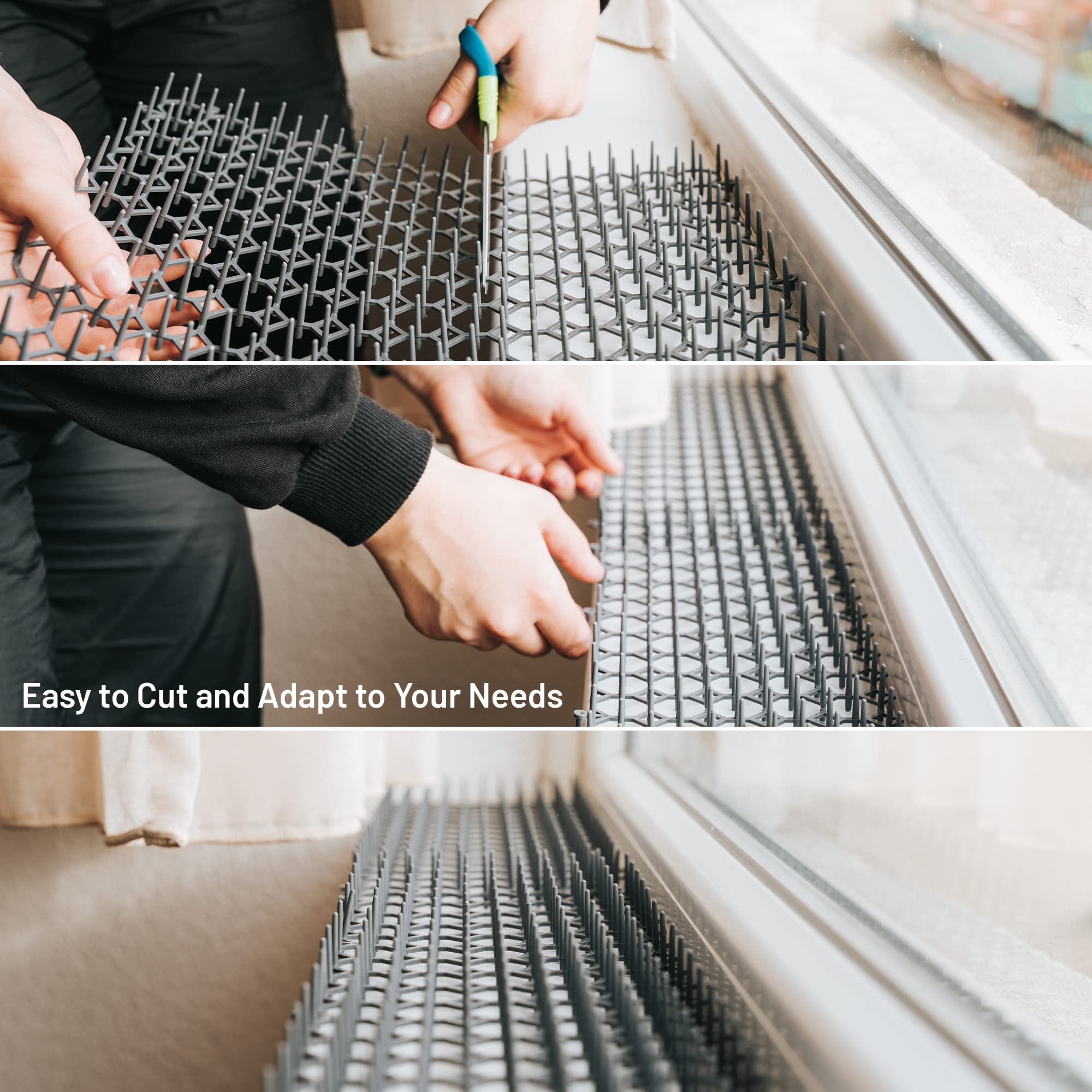 Petfolio tapis anti-chat avec agrafes, installation rapide et sûre.