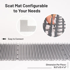 Gros plan sur les pointes d’un tapis Petfolio de 1 pouce pour dissuasion légère.